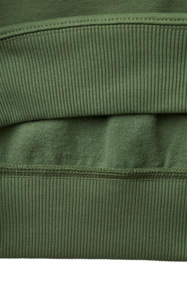 Zara PRINTED SWEATSHIRT - Mid-green