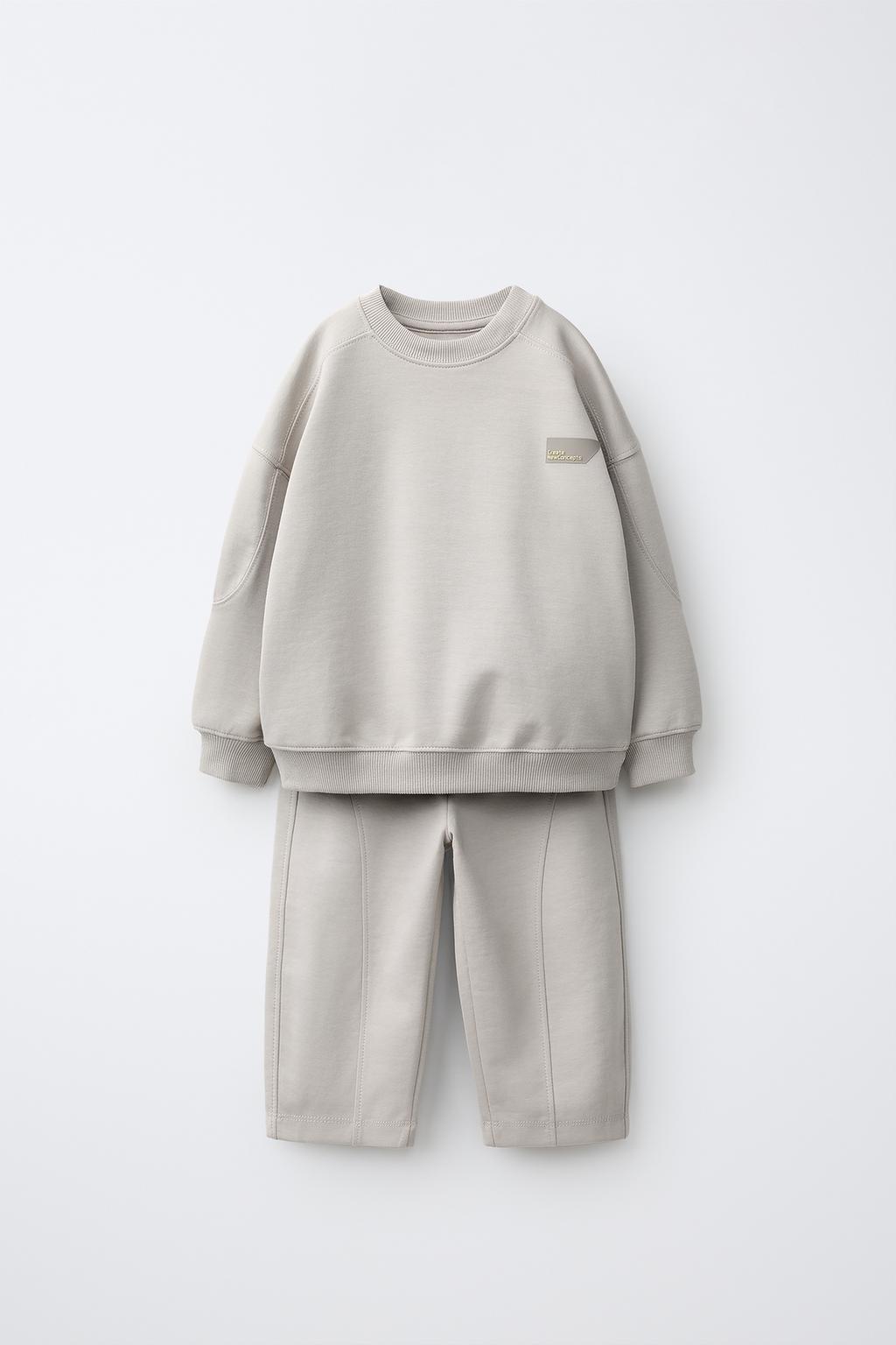 INTERLOCK SWEATSHIRT AND BARREL TROUSER JOGGER SET