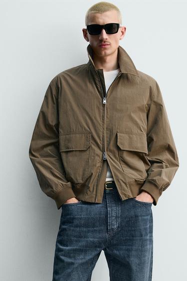 BLOUSON TECHNIQUE REGULAR FIT - Marron de Zara - Image 5