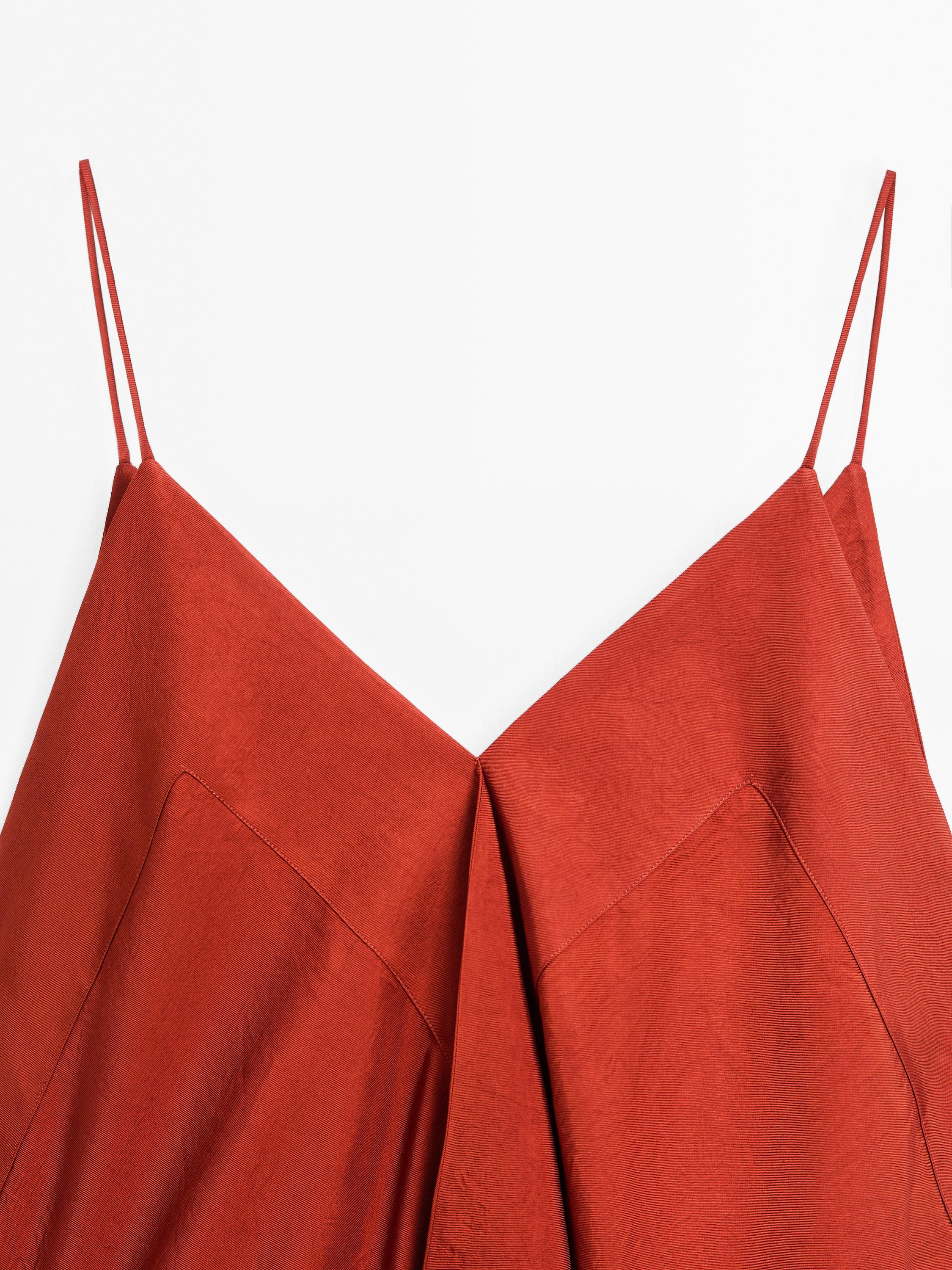 Robe midi fluide à volants