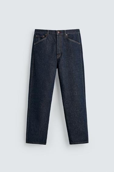 STRAIGHT-LEG JEANS - Blue / Green by Zara