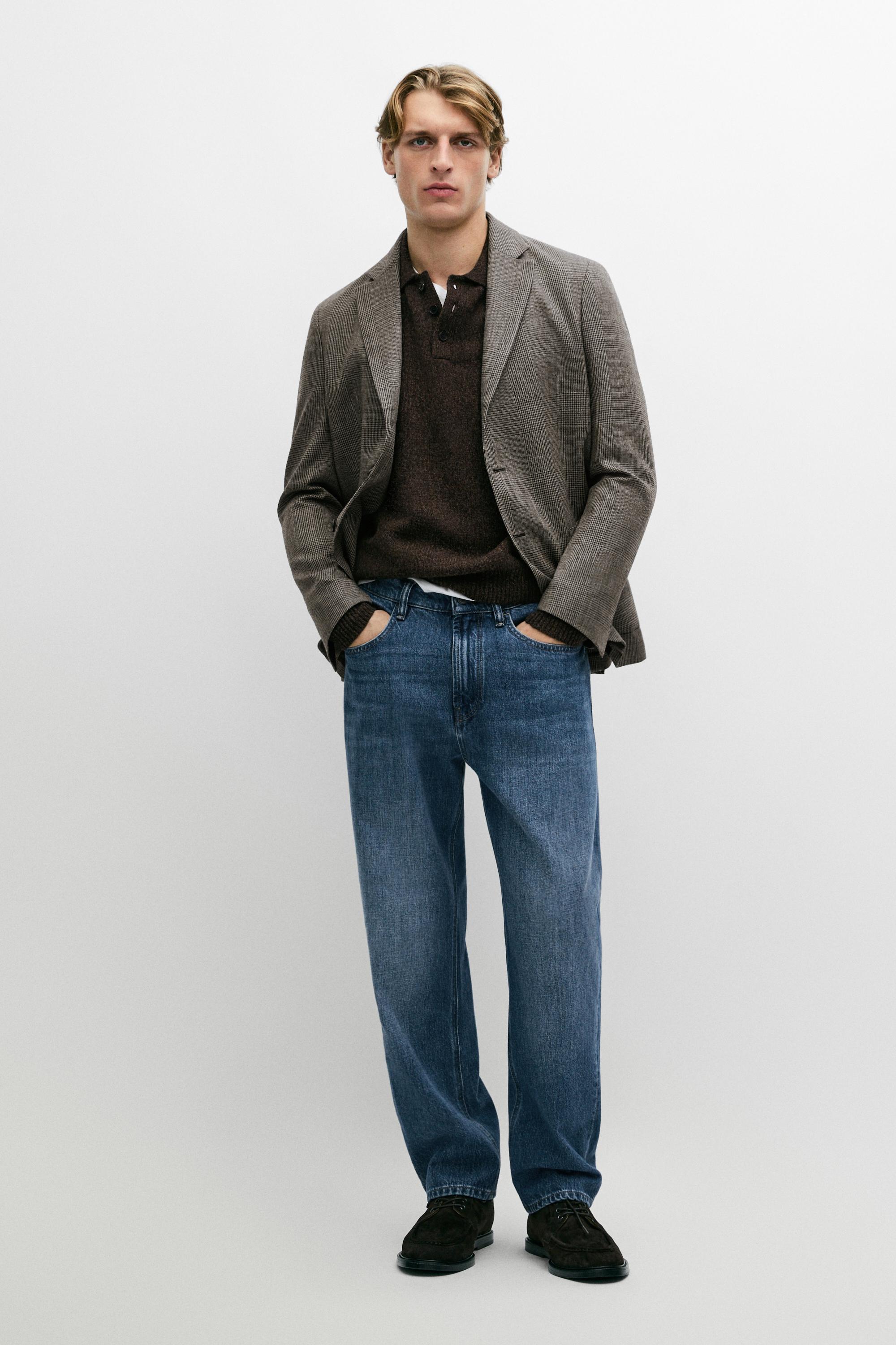 Blazer tailored en laine à carreaux