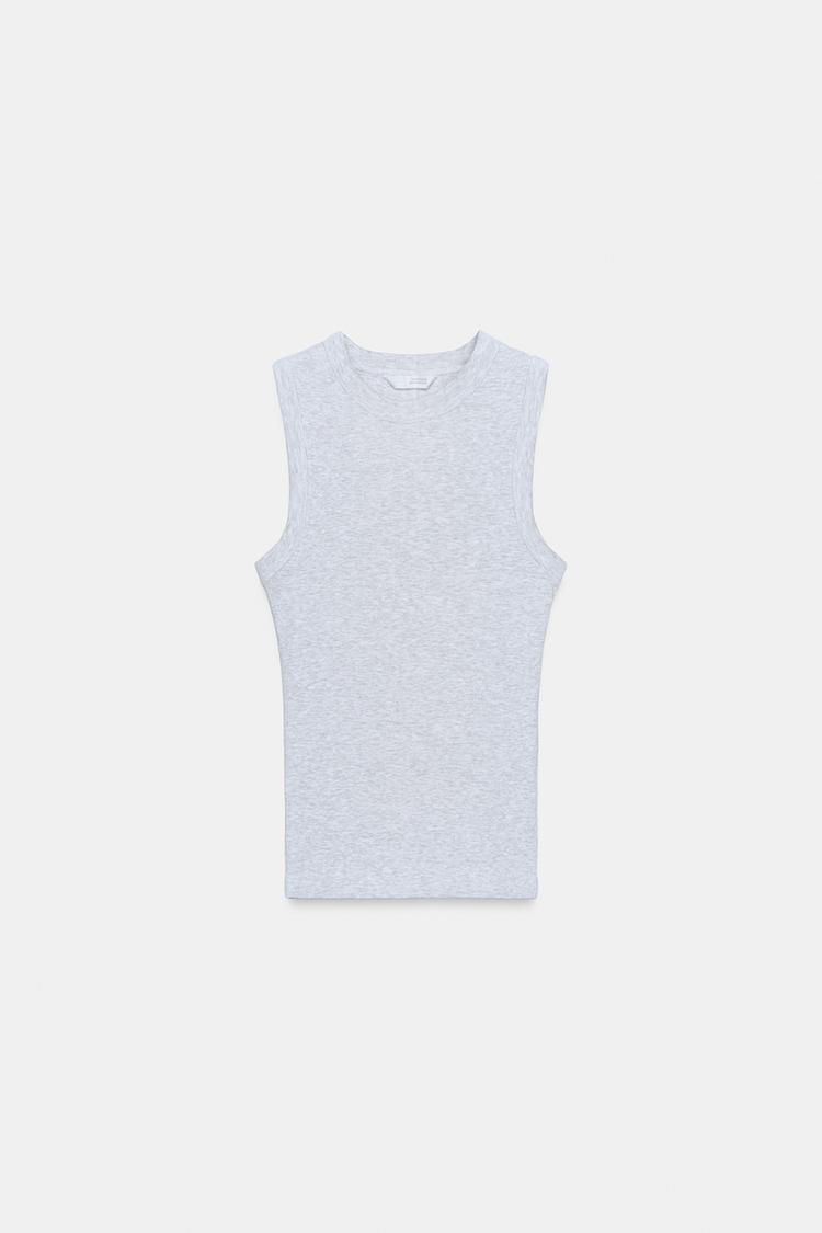 Blusa de tirantes acanalada 3