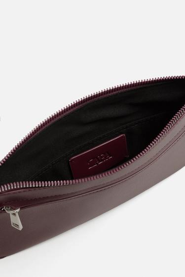 PLAIN CLUTCH BAG - Burgundy Red by Zara - Image 3