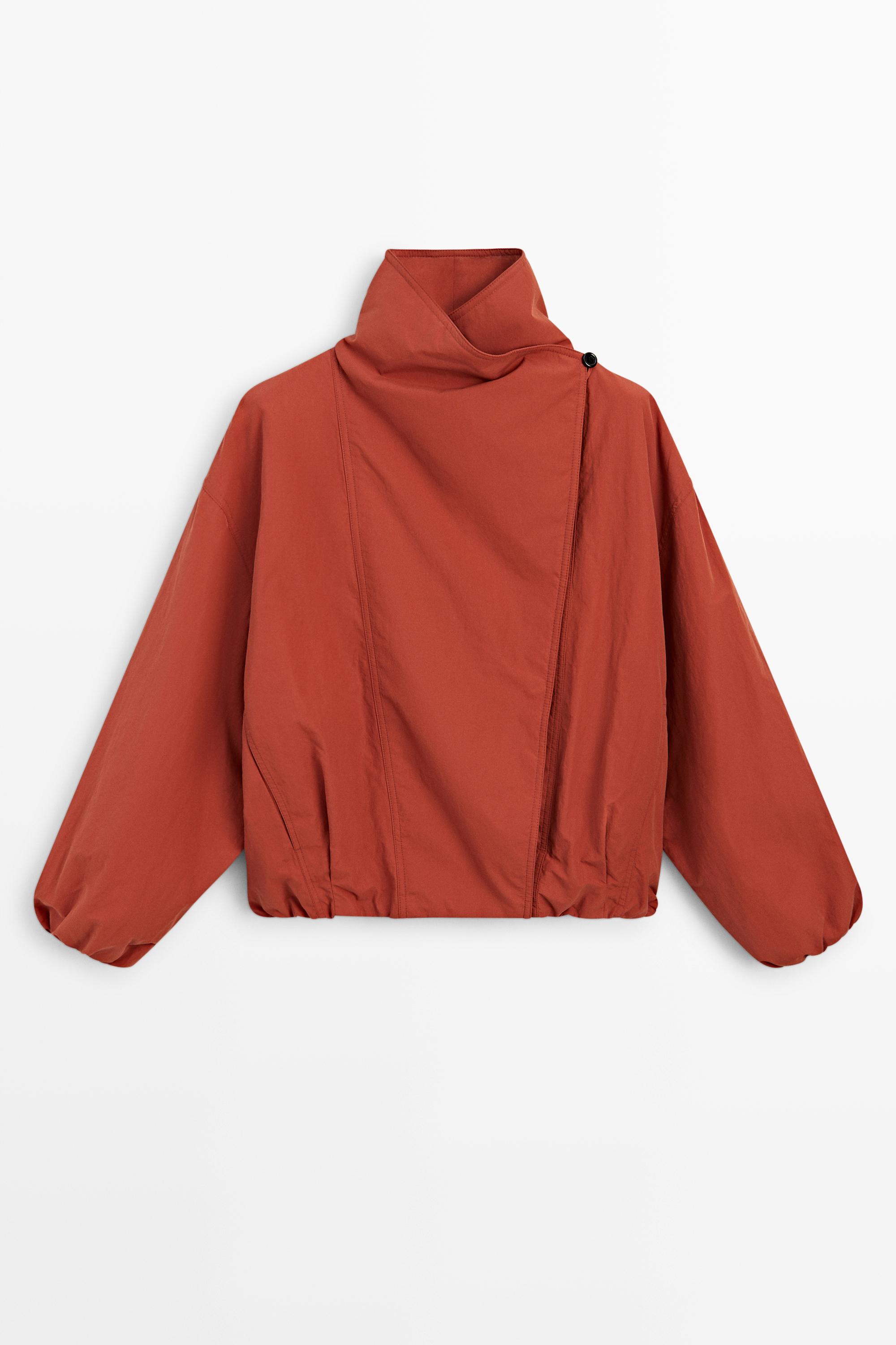 Quilted bomber jacket with side button