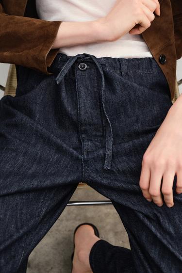 Zaras RAKA JEANS ZW COLLECTION MED MEDELHÖG MIDJA - Blå