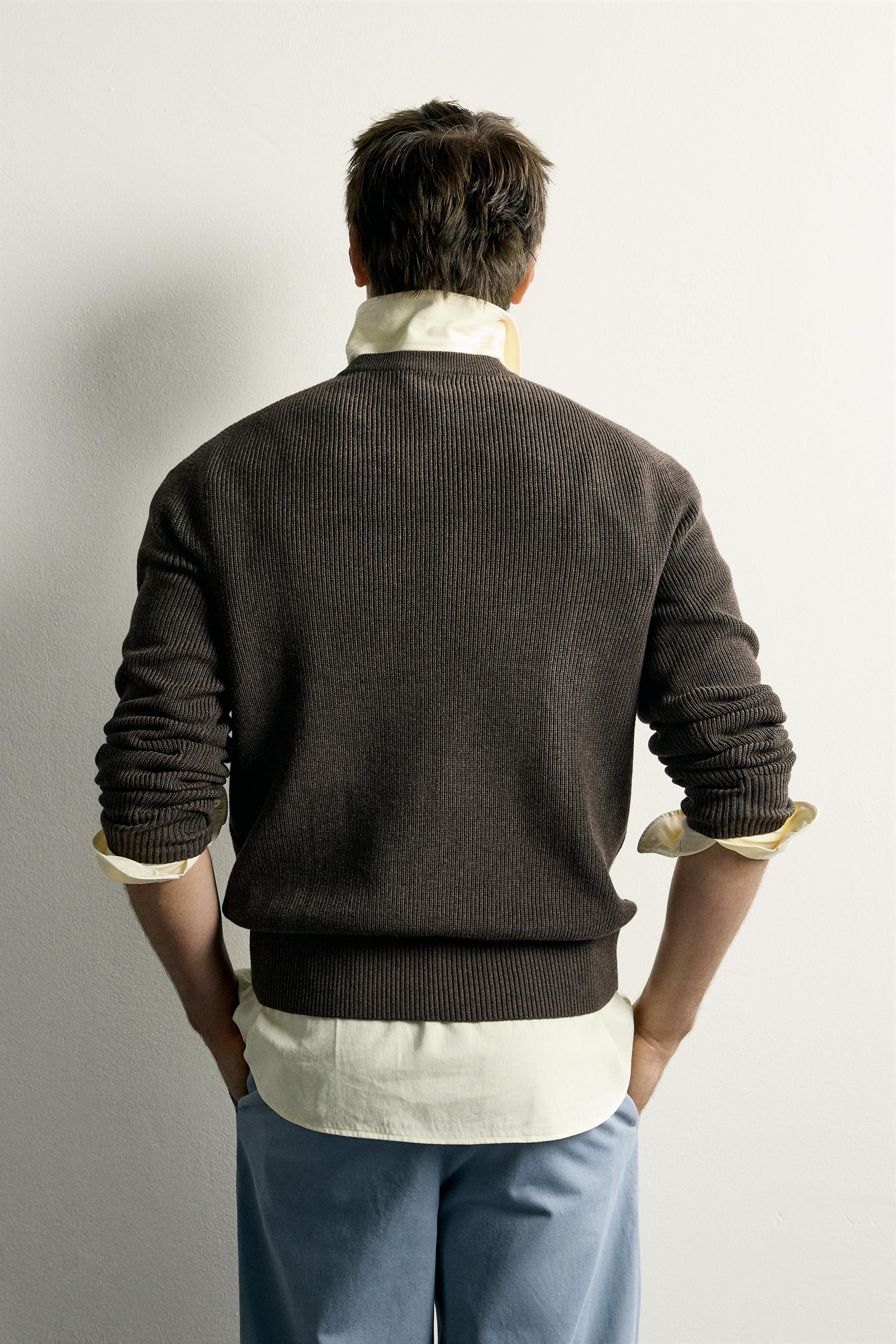 REGULAR FIT PURL KNIT JUMPER