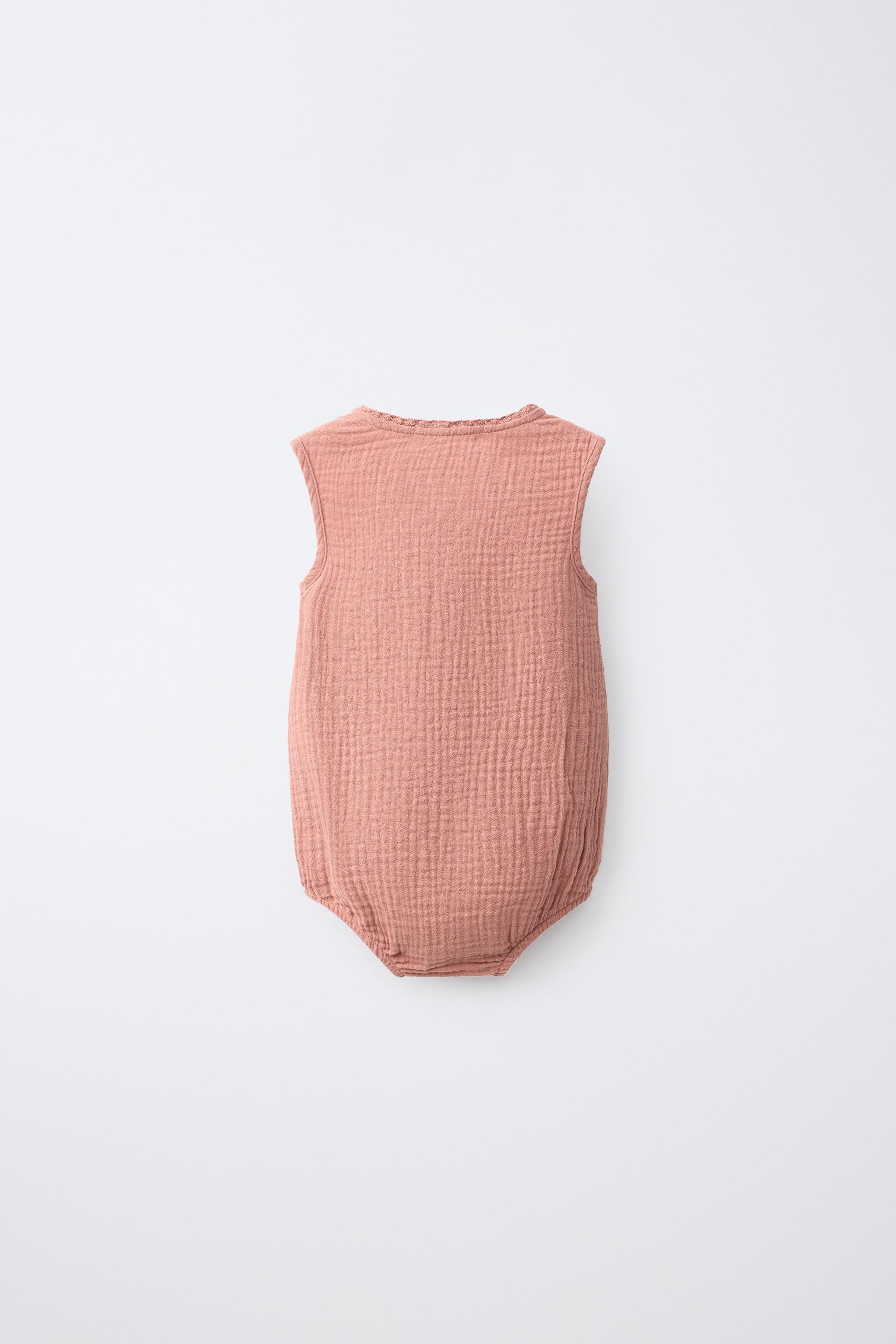 Детские комбинезоны Zara LACE TEXTURE WRAP ROMPER — фото 3