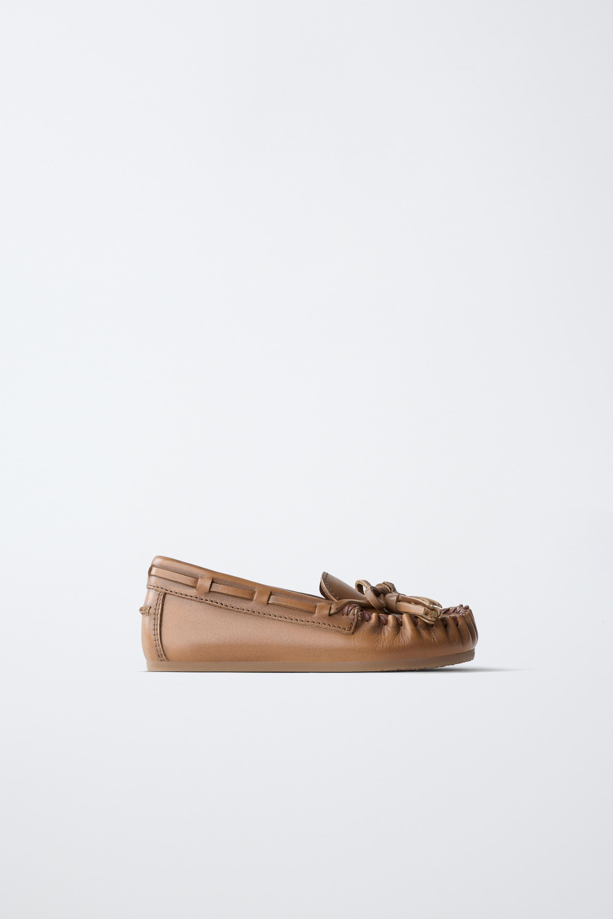 MOCASSINS À NŒUD EN CUIR