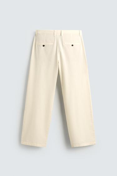 PANTALON CHINO COUPE DÉCONTRACTÉE - Écru de Zara - Image 7