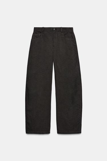 Zara ZW COLLECTION STRIPED WIDE LEG PANTS - striped