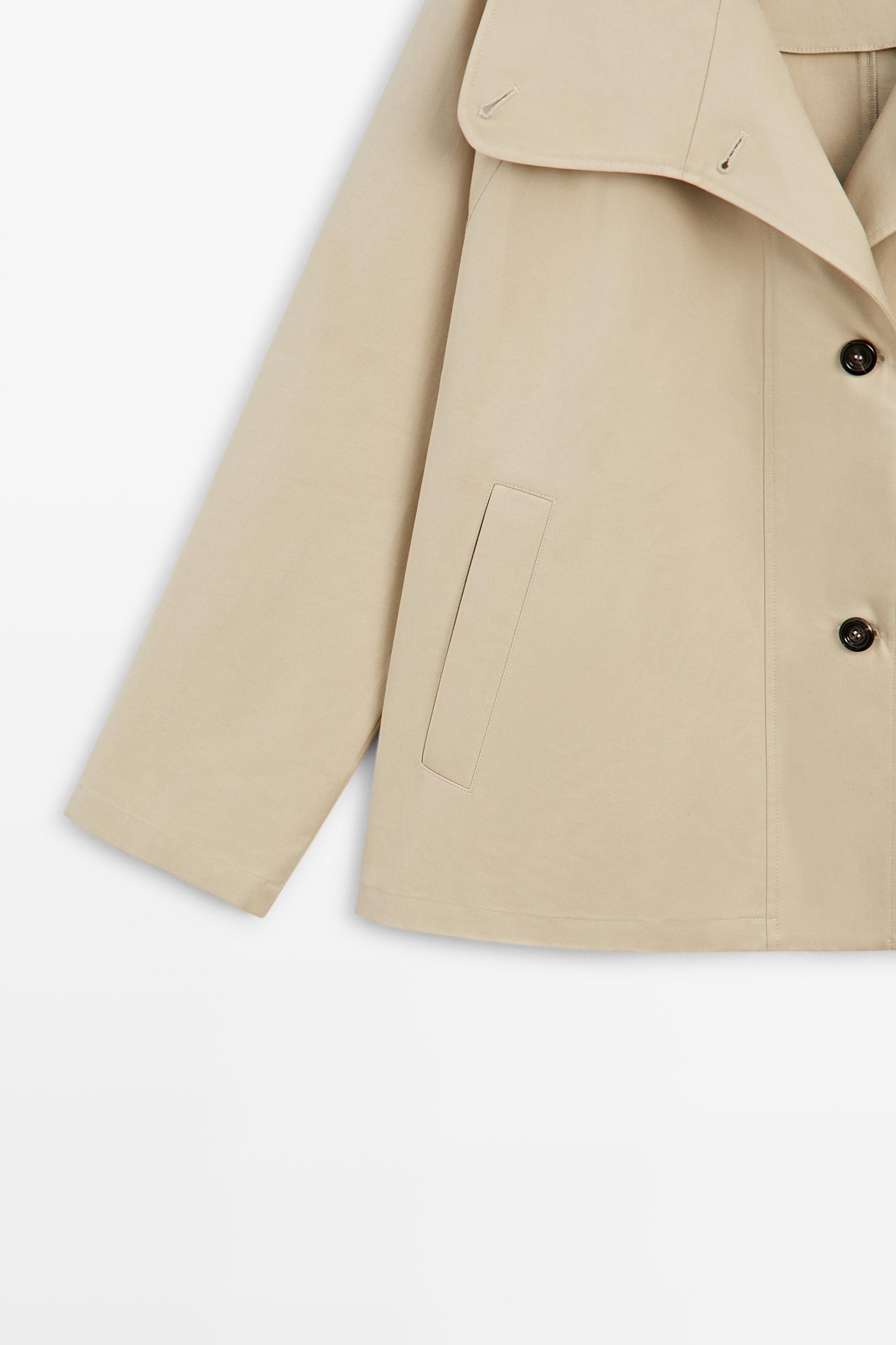 100% cotton cape jacket - Beige | ZARA United States