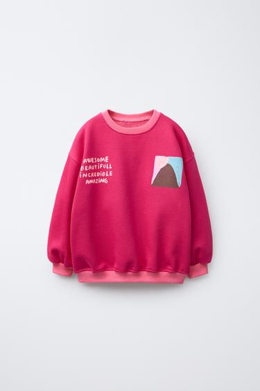 MOUNTAIN PRINTED SWEATSHIRT - Fuchsia by Zara
