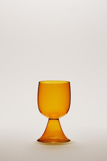 SHORT COLOURED BOROSILICATE GLASS X COLLAGERIE - Ochre by Zara