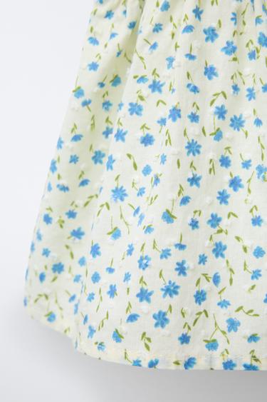 FLORAL DOTTED MESH TOP - Blue/White by Zara - Image 3
