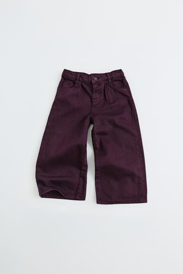 ZARA TIMELESS - PANTALÓN SARGA WIDE LEG - Morado de Zara
