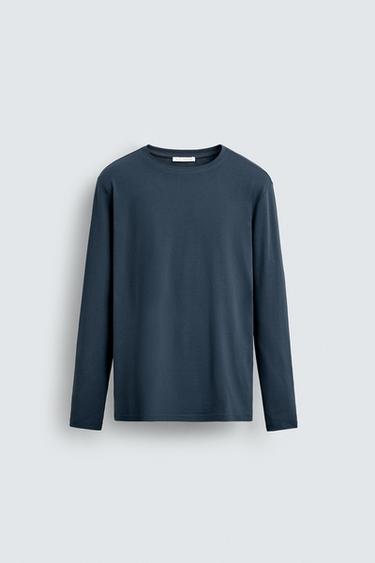 BASIC SLIM FIT T-SHIRT - Duck blue by Zara