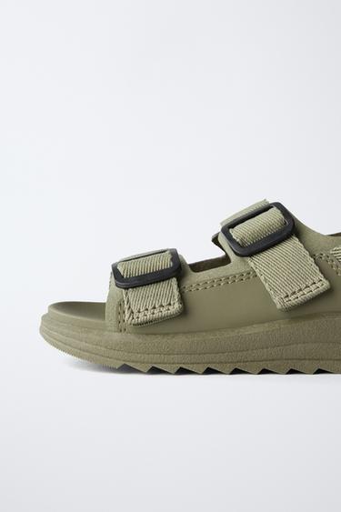 BUCKLED SANDALS - Khaki Green by Zara - Image 5