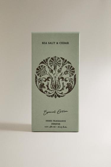 (480 ML) DIFFUSEUR À BÂTONNETS SEA SALT & CEDAR - MIDNIGHT BLUE de Zara - Image 3
