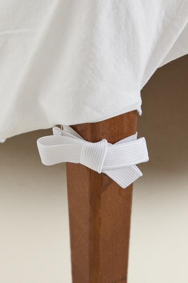 FADED LINEN VALANCE SHEET - White by Zara - Image 3