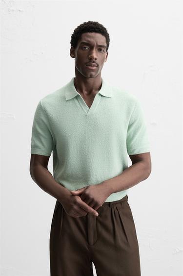 TRICOT POLO TEXTUUR - MUNT van Zara
