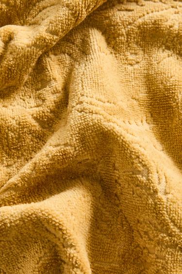 SERVIETTE DE BAIN POMPONS JACQUARD - Moutarde de Zara - Image 3