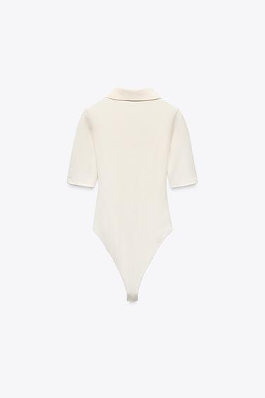 SOFT INTERLOCK BODYSUIT - Ecru by Zara - Image 5