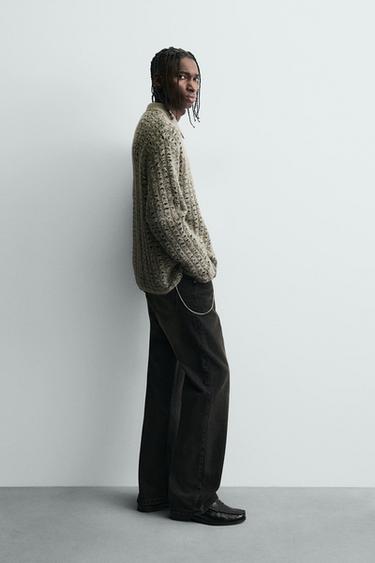 GILET EN MAILLE STRUCTURÉE - Crème de Zara - Image 3