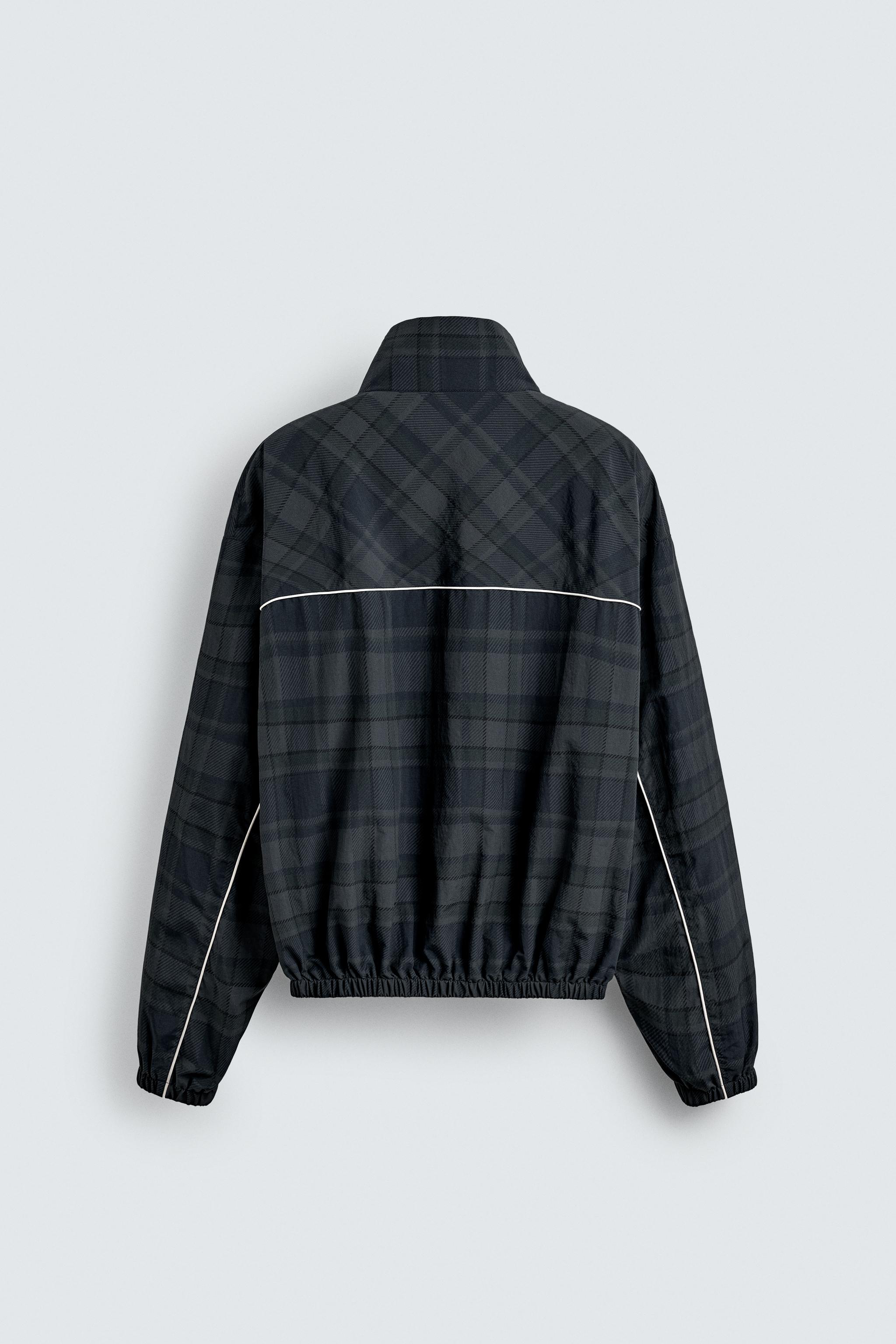 テクニカル コントラストチェック柄ジャケット - ブルー | ZARA