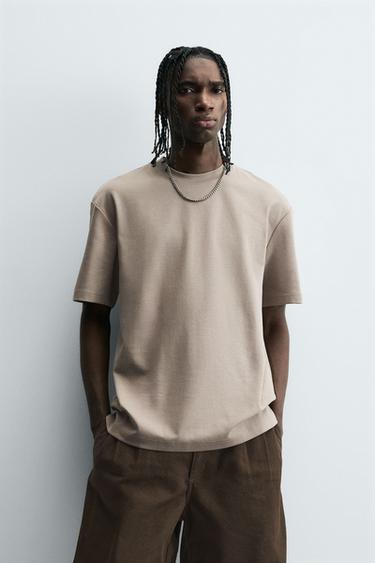 RELAXED FIT T-SHIRT - Cement by Zara
