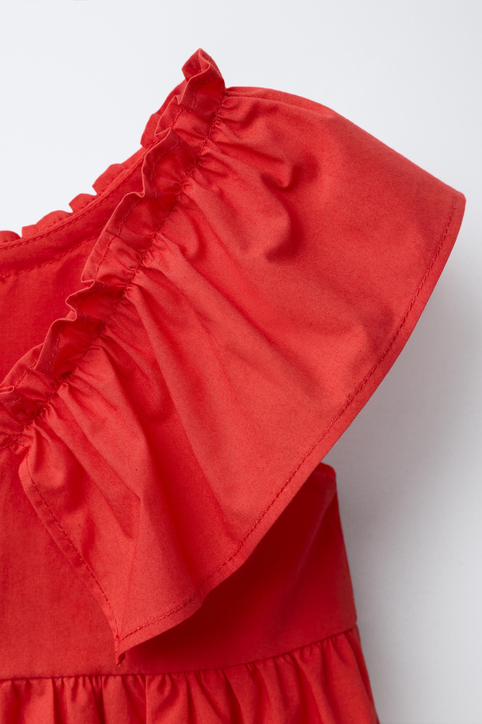 mixed rib poplin balloon dress zara Zara MIXED RIB POPLIN BALLOON DRESS
