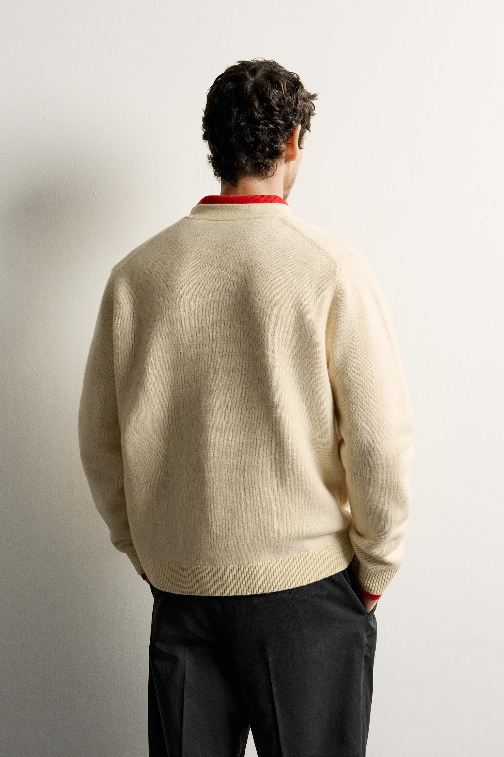 WOOL BLEND REGULAR FIT CARDIGAN