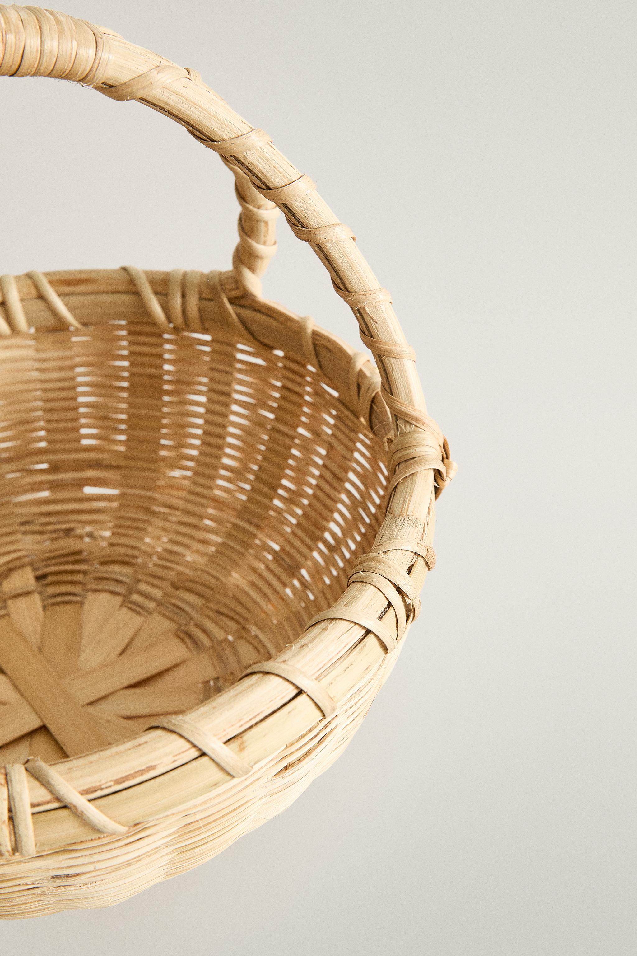 BAMBOO BASKET WITH DOUBLE HANDLE