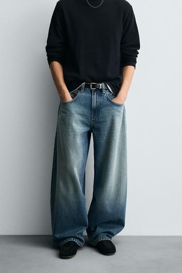 BALLOON FIT JEANS - Mid-blue by Zara