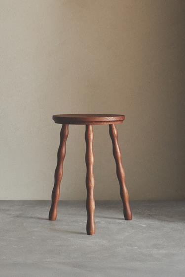 TABURETE MADERA OLMO - Marrón de Zara