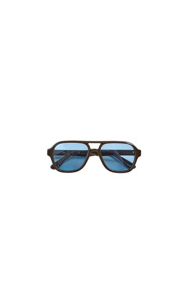 Zara OVAL SUNGLASSES - Blue