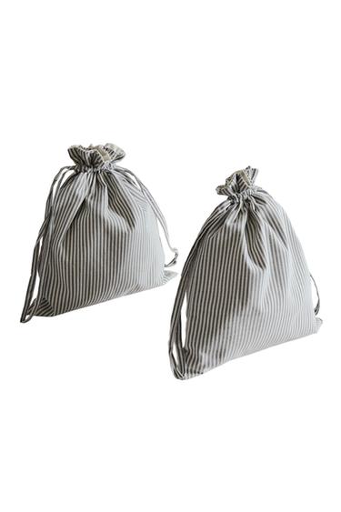 SET BORSE PORTA ABITI BAMBINO RIGHE (SET DA 2) - Grigio di Zara