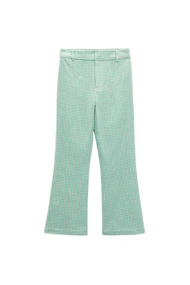 TEXTURED MINI FLARE TROUSERS