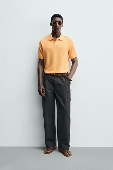 Zara REGULAR FIT PIQUÉ POLO - Orange - Image 0