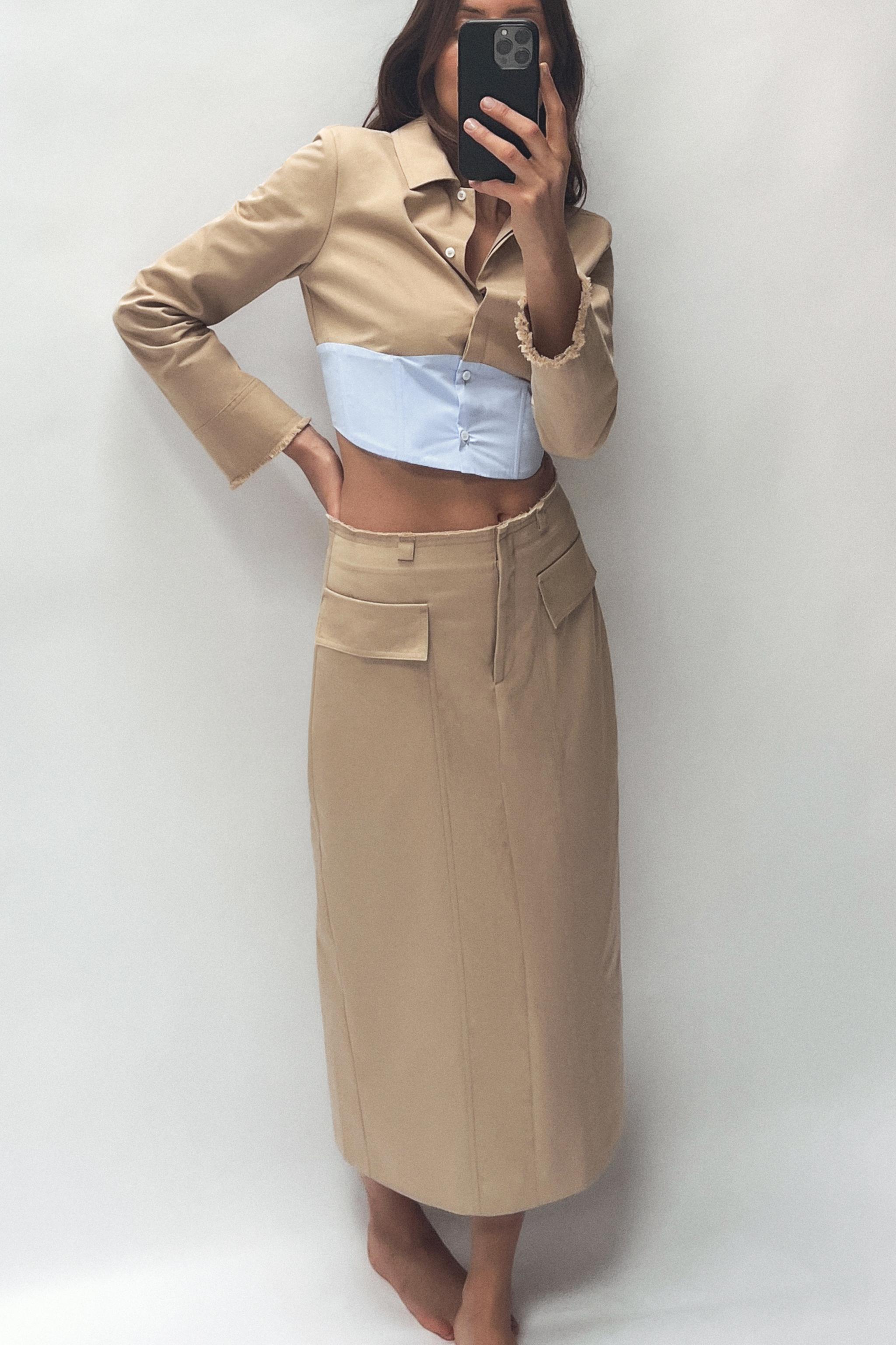 Womens cream pencil outlet skirt uk