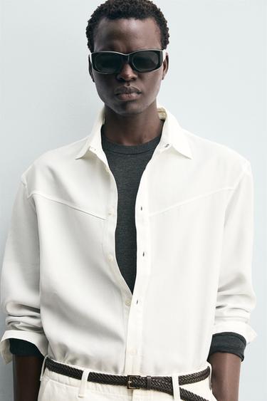 CHEMISE WESTERN FLUIDE - Écru de Zara - Image 4