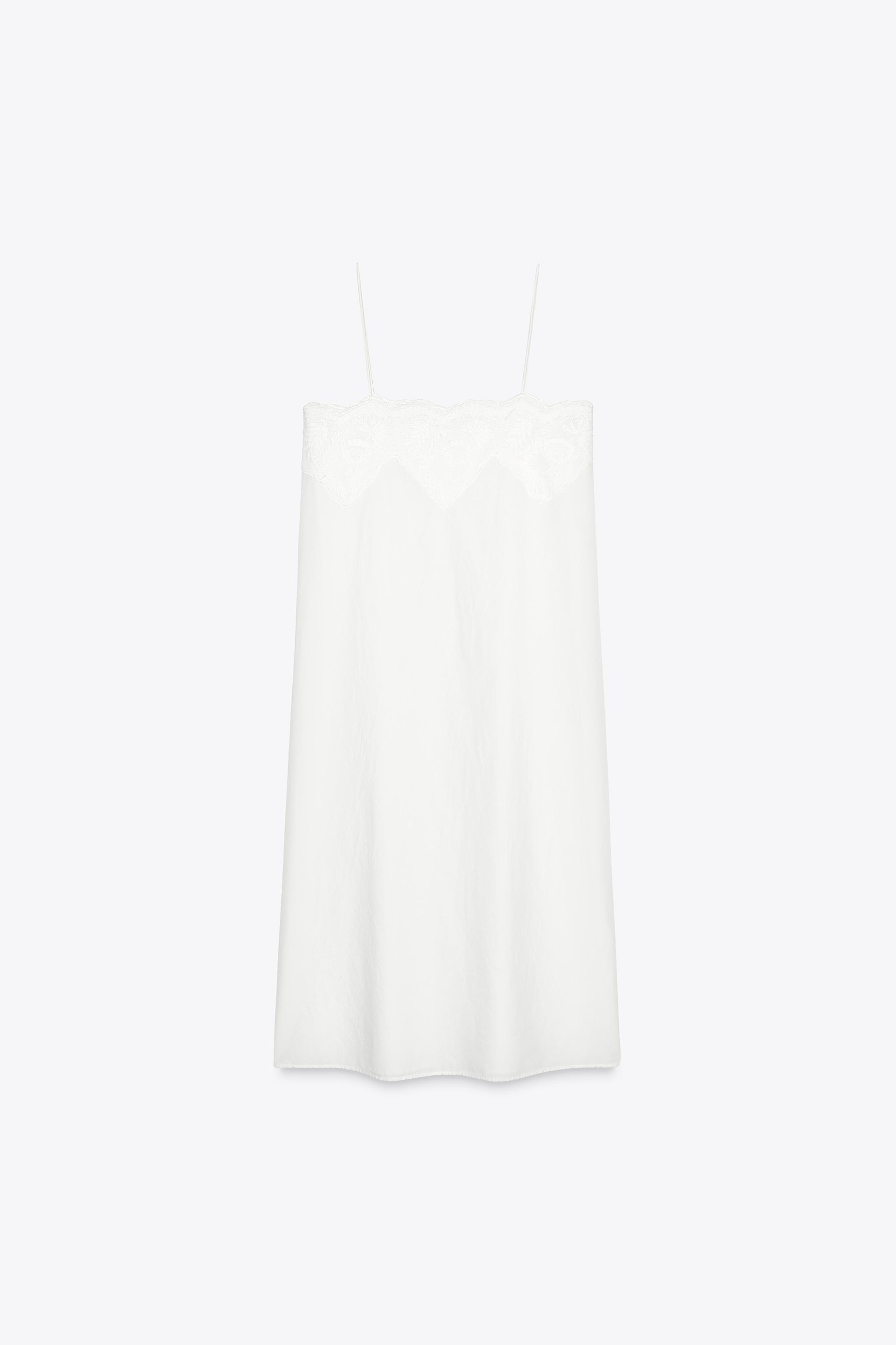 Sara. です Zara Halter Mini Dress Oyster White 3666/098 Sz S | eBay