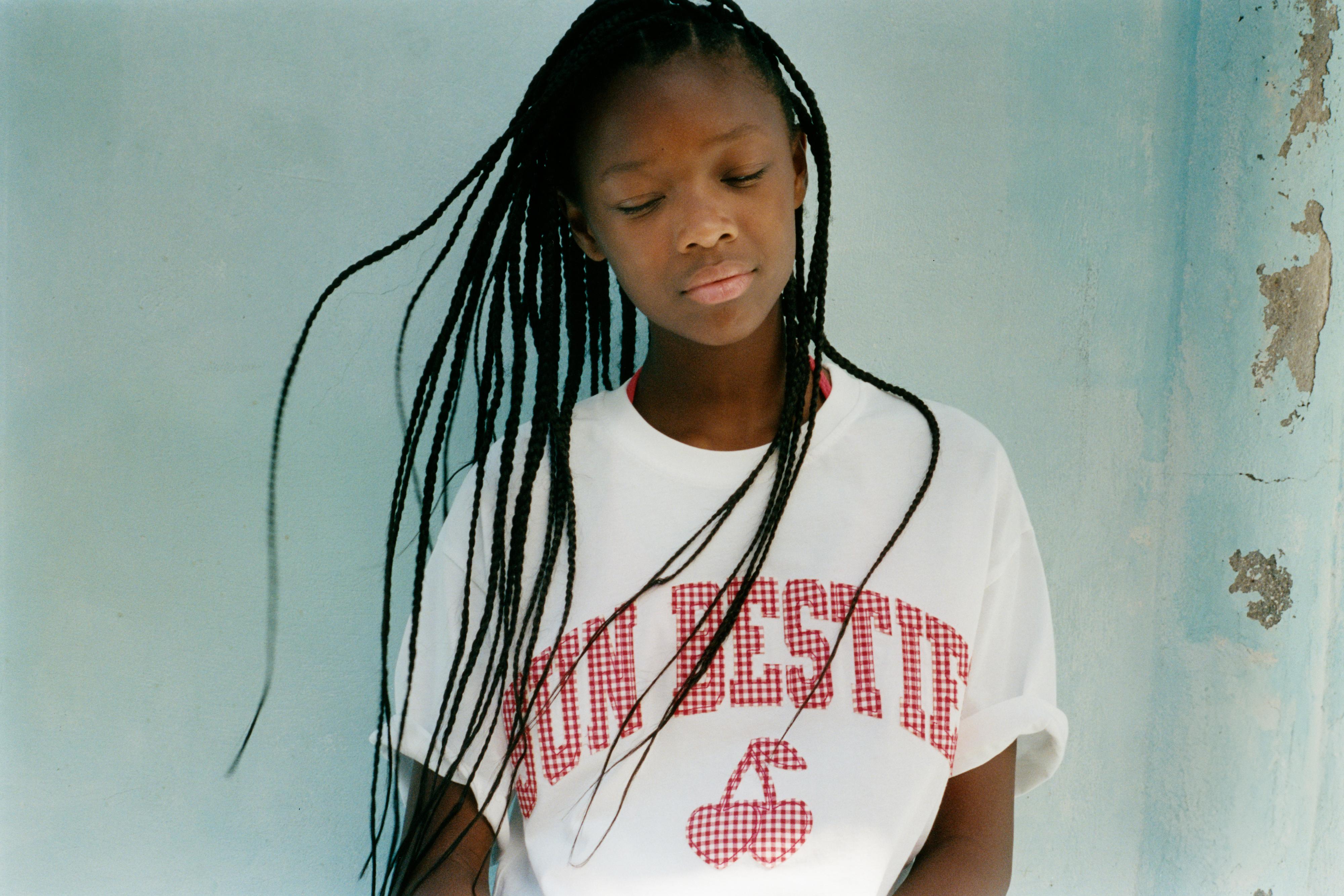 GINGHAM PATCH T-SHIRT — White