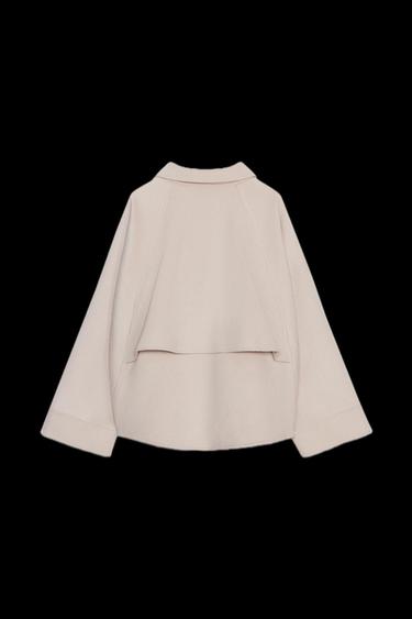 JACKE MIT WOLLREISSVERSCHLUSS ZW COLLECTION - Cremefarben von Zara