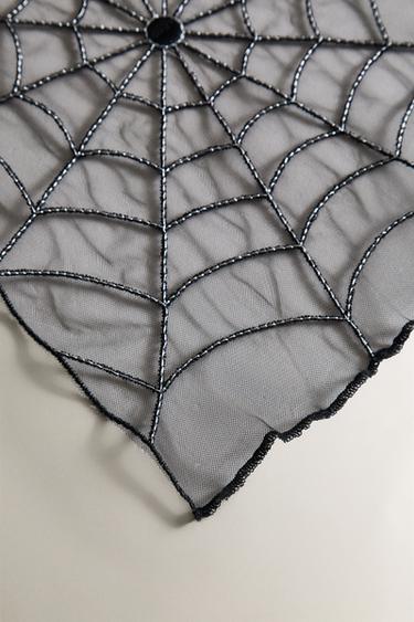 TULLE HALLOWEEN SPIDER WEB TABLECLOTH - Multicoloured by Zara - Image 2