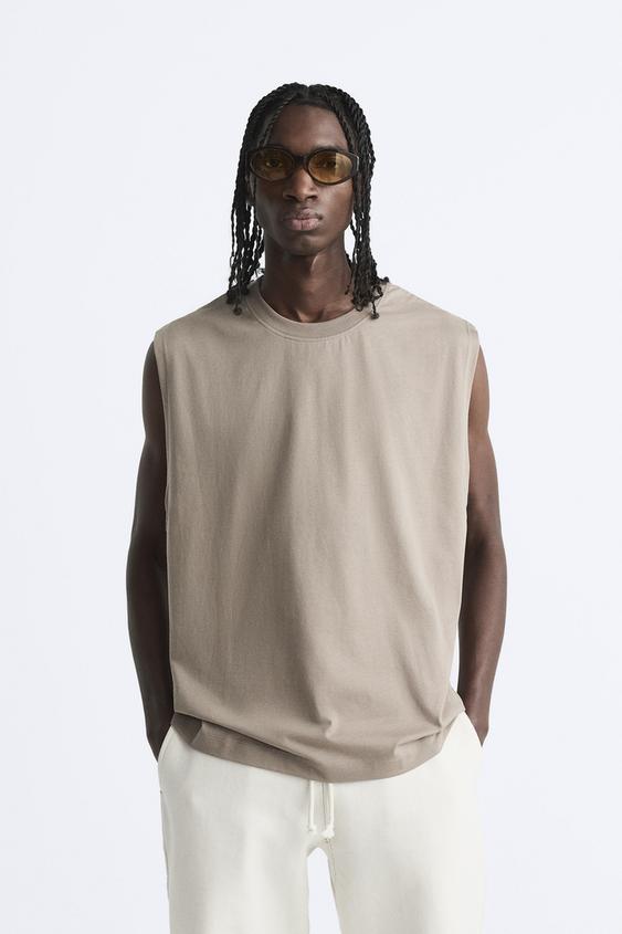 Oversized Sleeveless Man T-Shirt