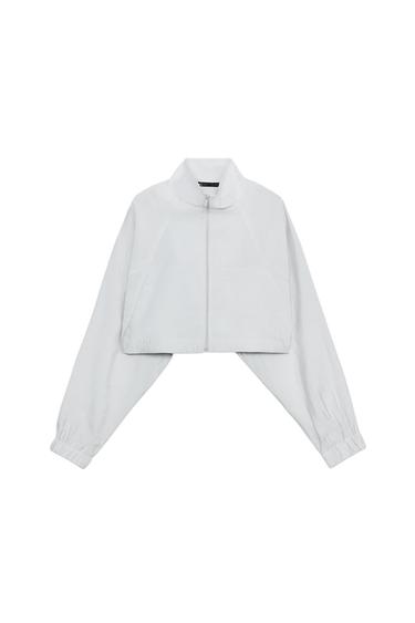 УКОРОЧЕНА ЛЕГКА КУРТКА - Синьо-сірий Zara