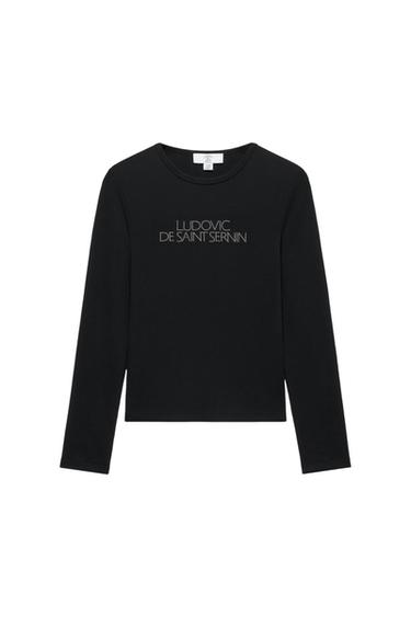 RHINESTONE LOGO T-SHIRT LUDOVIC DE SAINT SERNIN x ZARA