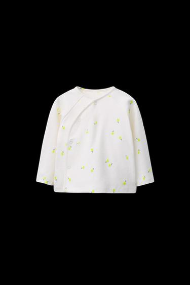LEMON WRAP T-SHIRT - Oyster-white by Zara