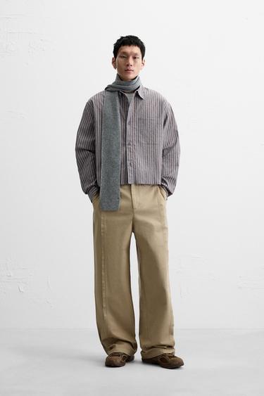CAMISA CROPPED FIT RAYAS - rayas de Zara - Imagen 0